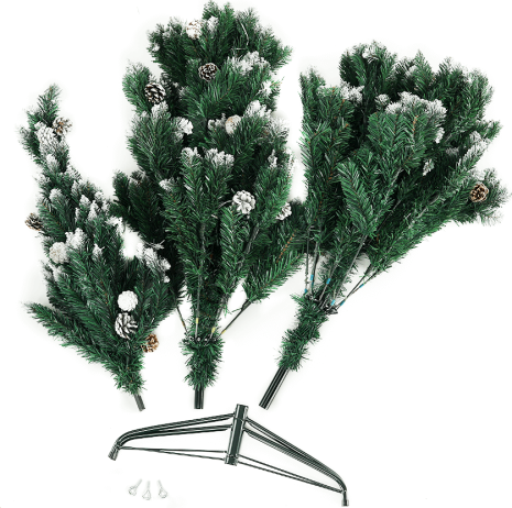 Posněžený vánoční stromek se šiškami CHRISTMAS TYP 4, 180 cm