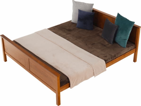 Postel Soin 160x200, borovicové dřevo v odstínu dub