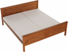 Postel Soin 160x200, borovicové dřevo v odstínu dub