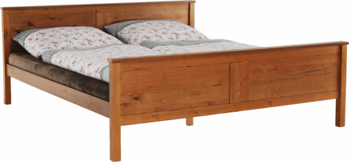 Postel Soin 180x200, borovicové dřevo v odstínu dub