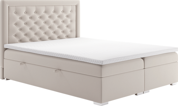 Boxspring postel Venering 160x200, krémová