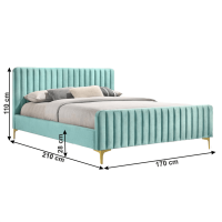 Postel Stairy 160x200, neo mint / gold