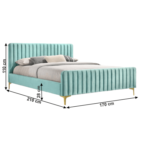 Postel Stairy 160x200, neo mint / gold