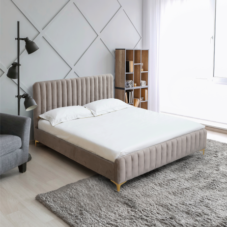 Postel Stairy 140x200, taupe / gold