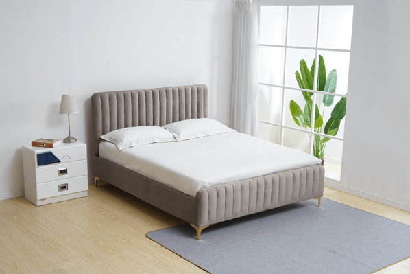 Postel Stairy 140x200, taupe / gold