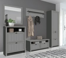 Šedá předsíňová skříň Provence S1D2S