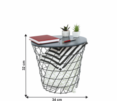 Příruční stolek Retres 3, grafit