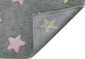 Pratelný koberec Tricolor Stars Grey-Pink