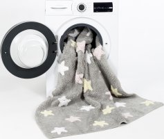 Pratelný koberec Tricolor Stars Grey-Pink