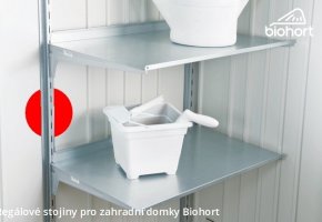 Regálové stojny pro zahradní domky Biohort