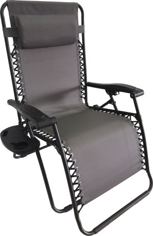 Relaxační polohovatelné lehátko DELUXE, šedá