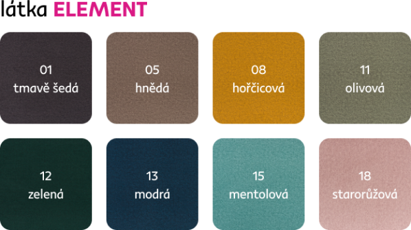 Hnědá sedací souprava Latika levá
