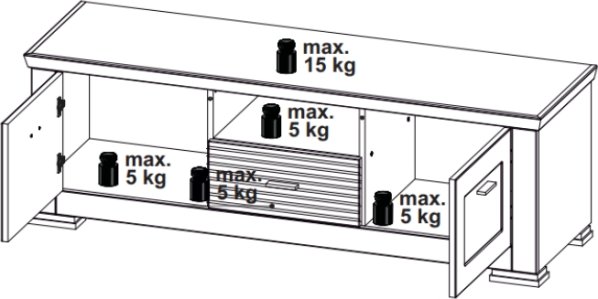 RTV stolek AGNES 2D1S/150