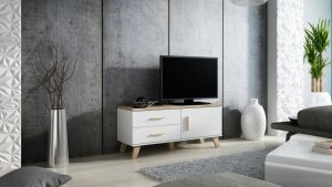 RTV stolek LOTTA 120 bílá/dub sonoma