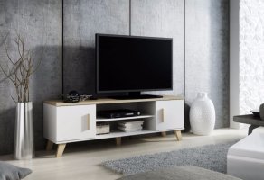 RTV stolek LOTTA 160 bílá/dub sonoma