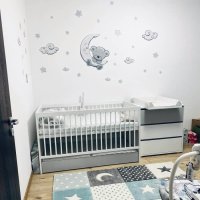 Samolepky na zdi Medvídek na obláčku