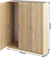 Šatní skříň Desifurn dub sonoma