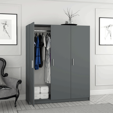 Šatní skříň Desifurn grafit