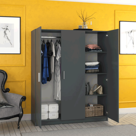 Šatní skříň Desifurn grafit