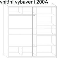 Šatní skříň Rico 200