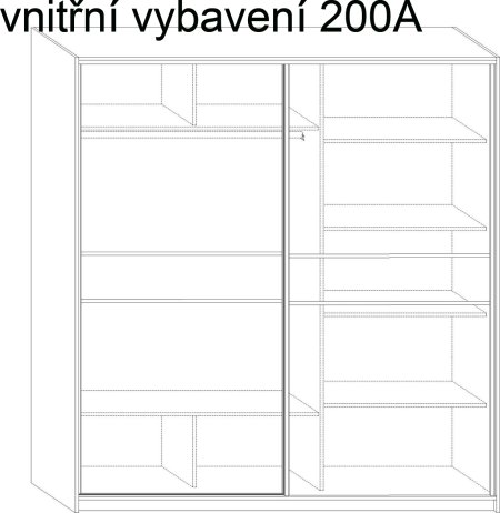 Šatní skříň Rico 200