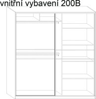 Šatní skříň Rico 200