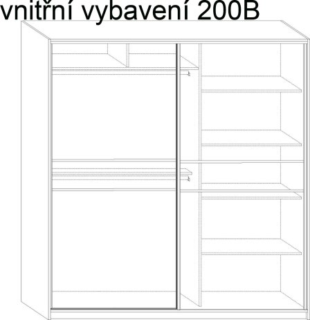 Šatní skříň Rico 200
