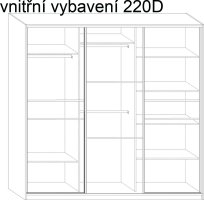 Šatní skříň Rico 220