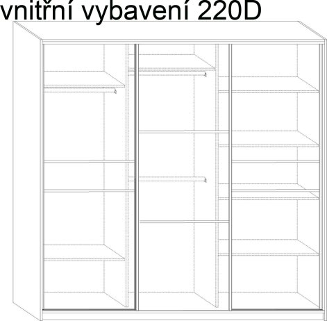 Šatní skříň Rico 220