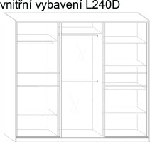 Šatní skříň Puerto 240 se zrcadlem