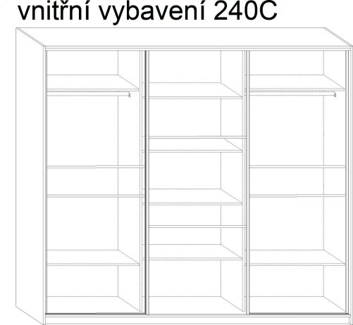Šatní skříň Rico 240