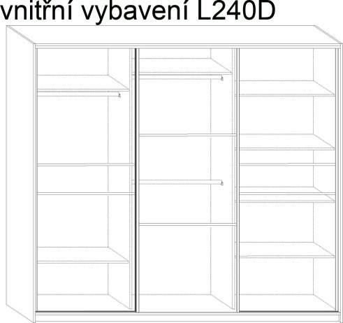 Šatní skříň Rico 240