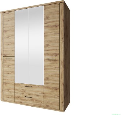 Šatní skříň se zrcadlem DOORSET 4D2S
