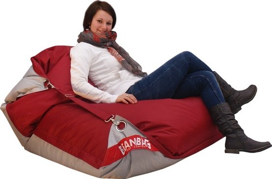 Sedací pytel BeanBag duo-rubin-silver