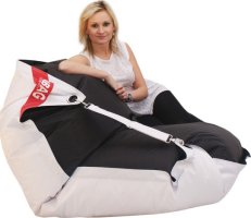 Sedací pytel BeanBag duo-white-black