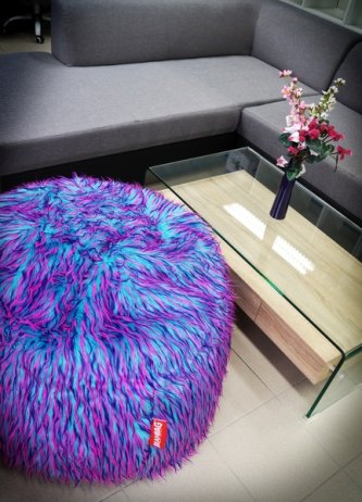 Sedací pytel Shaggy Multicolor pink-violet-blue