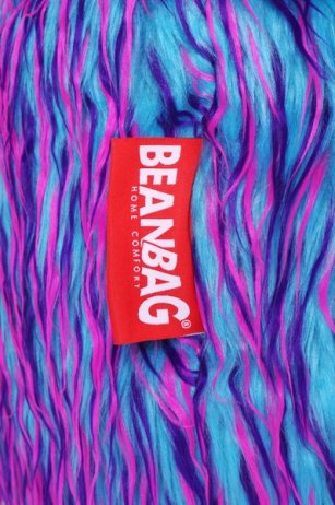 Sedací pytel Shaggy Multicolor pink-violet-blue