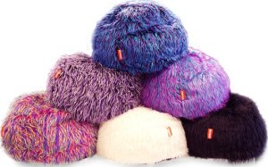 Sedací pytel Shaggy Multicolor pink-violet-blue