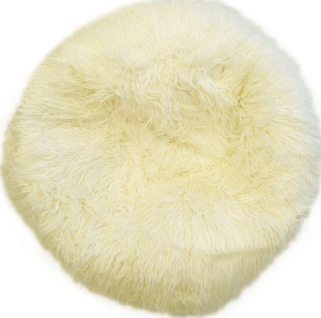 Sedací pytel Shaggy White