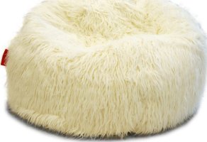 Sedací pytel Shaggy White