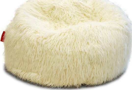 Sedací pytel Shaggy White