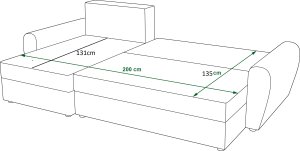 Sedací souprava DAVOS L Kornet10/Dolaro8
