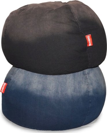 Sedací vak Jeans Round black