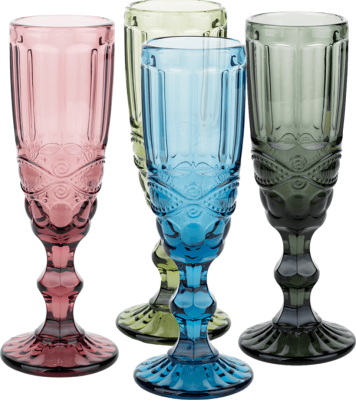 Set 4 sklenic na šampaňské Glazi 150ml