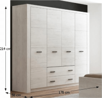 Skříň INFINITY I-18 jasan bílý