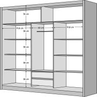 Skříň s posuvnými dveřmi Armoire 250 bílá