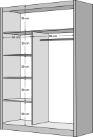 Skříň s posuvnými dveřmi LADDER