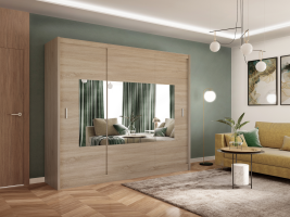 Skříň s posuvnými dveřmi Armoire 250 dub sonoma