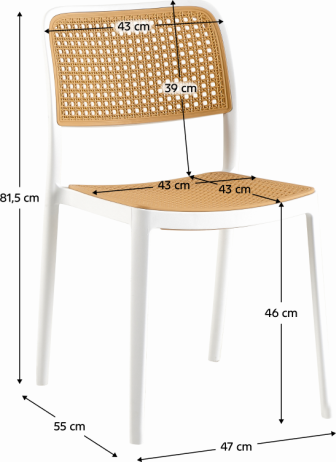 Stohovatelná židle Firt TYP 1 bílá/béžová