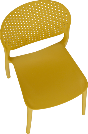 Stohovatelná židle, žlutá, FEDRA new